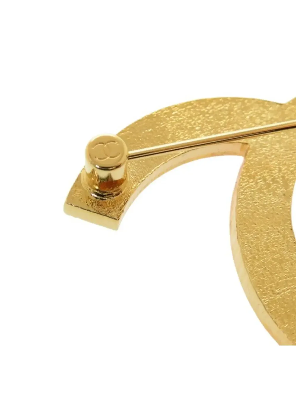 Chanel Cc Logo Brooch Gold-Tone Metal #207007C11B